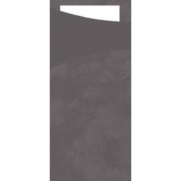 V�ce informac� o v�robku Kapsa na p��bor 8,5 x 19 cm pap�r tmav� �ed� b�l� ubrousek (100�ks)